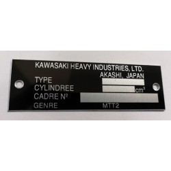 Plaque de cadre Kawasaki