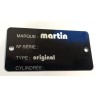 Martin identification plate - Martin Data plate