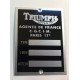 Triumph id plate - French vers.