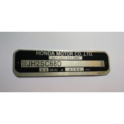 Plaque de cadre Honda GL1800