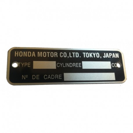 Plaque de cadre Honda 750 Four