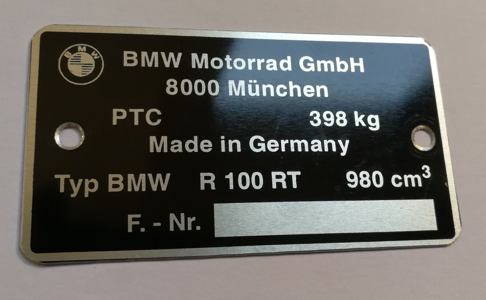 Panneau d'information droit pour tableau de bord pour carénage RS, modèles  BMW R100RS